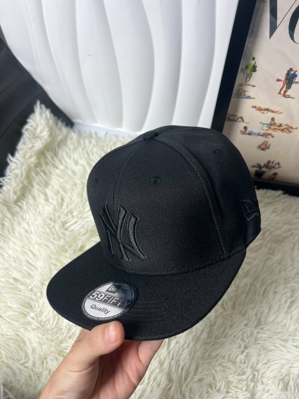 Embroidered Snapback Baseball Hat Black Cap Urban Style Adjustable Streetwear Ac - Picture 3 of 4